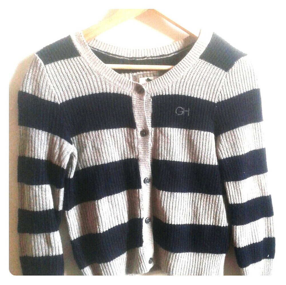 striped cardigan